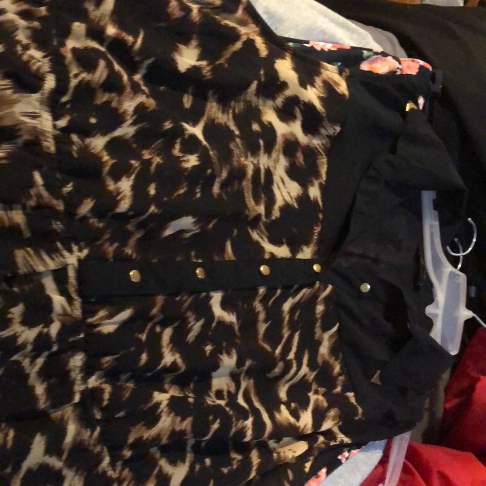 Leopard dress shorter from the front!